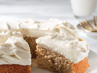Vanilla Applesauce Cake with Vanilla Bean Cream Cheese Frosting